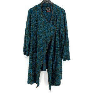 BIYA JOHNNY WAS Embroidered Wrap Duster